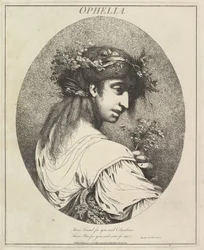 Ophelia Twelve Characters fra Shakespeare, 20. maj 1775.