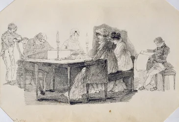 An Evening at Home, 1804 (pen og blæk på papir)