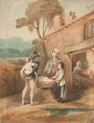 Vaskeri, 1809 (wc på papir)