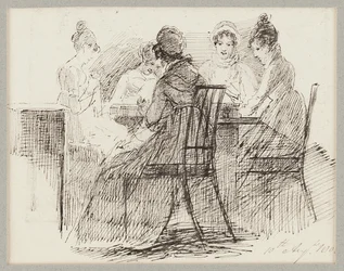 Siddende gruppe, 1808