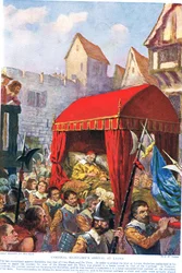 Kardinal Richelieus ankomst til Lyon, illustration fra »Hutchinsons nationernes historie«