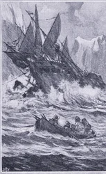 Vittoria gennemførte den første tur rundt om jorden i september 1522, Newnes Pictorial Knowledge udgivet af Newnes, ca. 1950