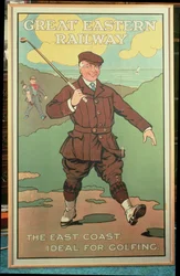 Østkysten: Ideel til golf. Plakat til Great Eastern Railway