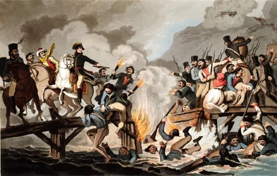 Napoleon I og den franske hær krydsede Berezina i november 1812