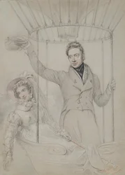 George Graham og hans hustru Margaret på ballonopstigning, London, 1823