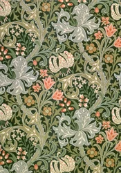 Golden Lily tapet, designet af John Henry Dearle (1860-1932) for Morris and Company, 1897