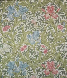 Iris tapet, designet af John Henry Dearle (1860-1932) for Morris und Company, 1902