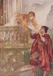 Romeo og Julie fra «Børnehistorier fra Shakespeare» af Edith Nesbit (1858-1924), udgivet af Raphael Tuck und Sons Ltd., London