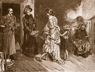 Vest møder øst: godt at gøre besøgende til en slumbolig, illustration fra 
