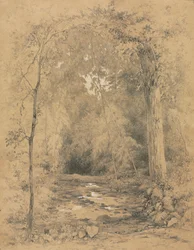 Skovinteriør, ca. 1870.