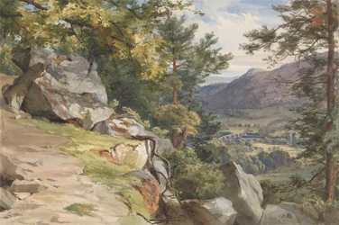 Udsigt fra Craig-y-Barns, Dunkeld, ser mod syd