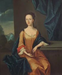 Mrs Thomas Freame (1704-c.1751) efter en original tankegang af Sir Godfrey Kneller, ca. 1742