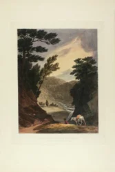 Udsigt nær Schuylkill Falls, Pennsylvania, plade fem af det første antal maleriske udsigter over amerikansk sceneri