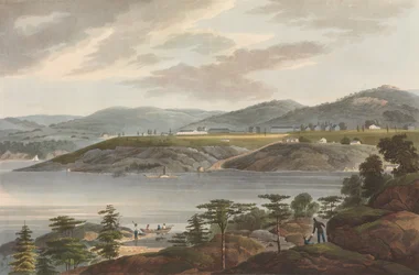 West Point nr. 16 i Hudson River Portfolio, 1825.