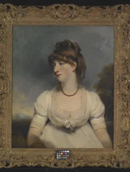 Portræt af Miss Fisher (olie på lærred)