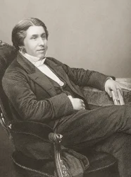 Charles Haddon Spurgeon (1834-92) graveret af D.J. Pund fra et fotografi, fra 