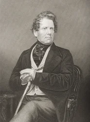 Fox Maule Ramsay (1801-74) 11. jarl af Dalhousie og 2. Lord Panmure, indgraveret af D.J. Pund fra et fotografi, fra The Drawing-Room of Eminent Personages, bind 2, udgivet i London, 1860 (engr.