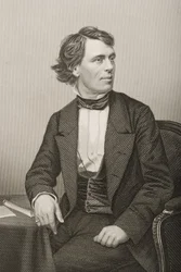 John Bartholomew Gough (1817-86) graveret af D.J. Pund fra et fotografi, fra 