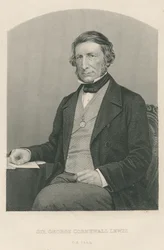 Sir George Cornewall Lewis, graveret af D.J. Pund fra et fotografi, fra 