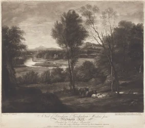 Udsigt til Petersham & Twickenham Meadows fra Richmond Hill