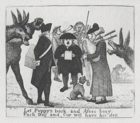 Lad hvalpe gø og æsler brage, hver hund og kur vil have sin dag, 1784