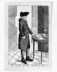 Portræt af Adam Smith 1723-1790, forfatteren til „Nationernes velstand“, 1790