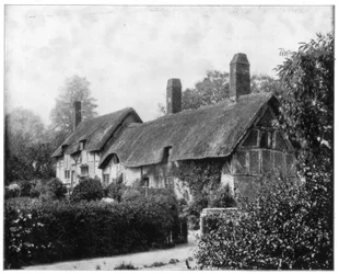Anne Hathaways Cottage, Stratford-On-Avon, England, slutningen af det 19. århundrede.