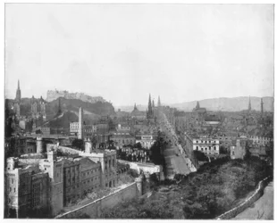Edinburgh og Scotts Monument, slutningen af det 19. århundrede
