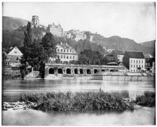 Heidelberg Slot, Tyskland, slutningen af det 19. århundrede.