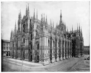 Katedralen i Milano, Italien, slutningen af det 19. århundrede.