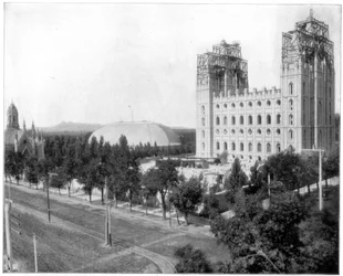 New Mormon Temple, Salt Lake City, Utah, slutningen af det 19. århundrede