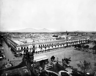 Panorama over byen Mexico, 1893.