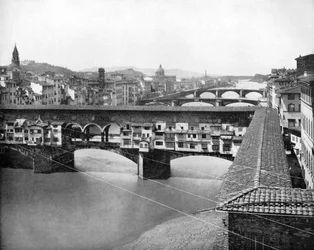 Ponte Vecchio, Firenze, Italien, 1893.