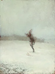 Snestorm 1865 (olie på panel)