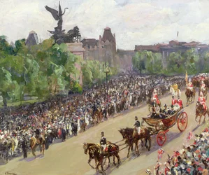 A State Procession, Hyde Park Corner (olie på lærred)