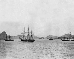 Rio de Janeiro havn i Brasilien (s/h foto)