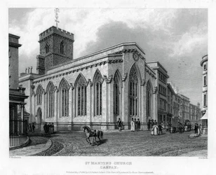 St Martins Church, Carfax, Oxford, 1835.