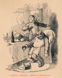 Et frygteligt eksempel. Hardicanutes død, c1860, c1860