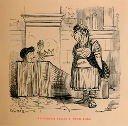 Archimedes tager et varmt bad, 1852