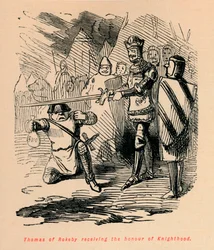 Thomas af Rokeby modtager æren af ridderskab, c1860, c1860