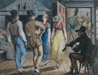 Merrymaking på en Wayside Inn, 1811-ca. 1813.