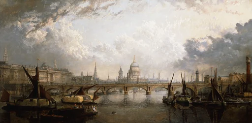 Themsen fra Hungerford Bridge, 1871