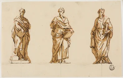 Tre studier til statue af John Locke