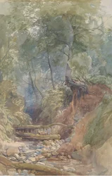 En strøm nær Clovelly, North Devon, 1850.