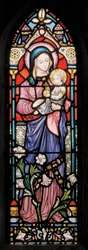 Dover, St Mary In Castro, Lavers & Barraud, John Millner Allen (1827-1902), Madonna & Child, 1861, tilpasset fra Gilbert Scott