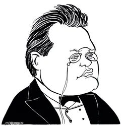 Max Reger - karikatur af den tyske komponist