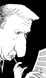 Richard Rodney Bennett, karikatur af John Minnion
