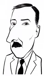 Stefan Zweig, karikatur