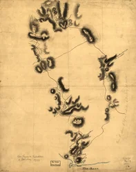 Guvernør Tryons ekspedition til Danbury, 1777. LOC gm71000884