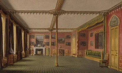 Den røde sal fra Views of the Royal Pavilion, Brighton af John Nash